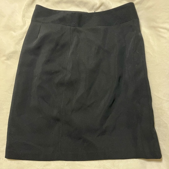 Women's Mix It Pencil Skirt Black 10 Polyester Back Zip Slit Lined NWT 22” long - Picture 1 of 7